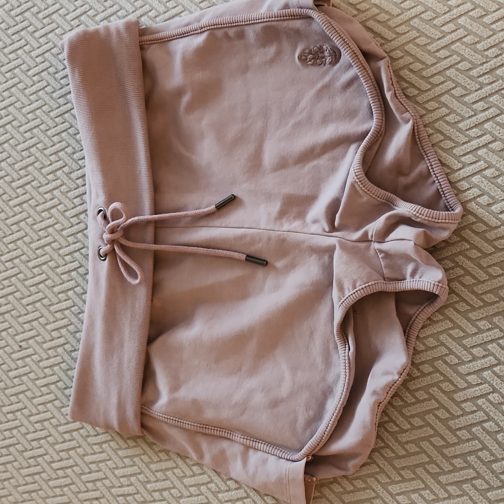 NWOT Free People Limitless Fitted Cotton Shorts Faded Mauve Size M - Picture 3 of 6